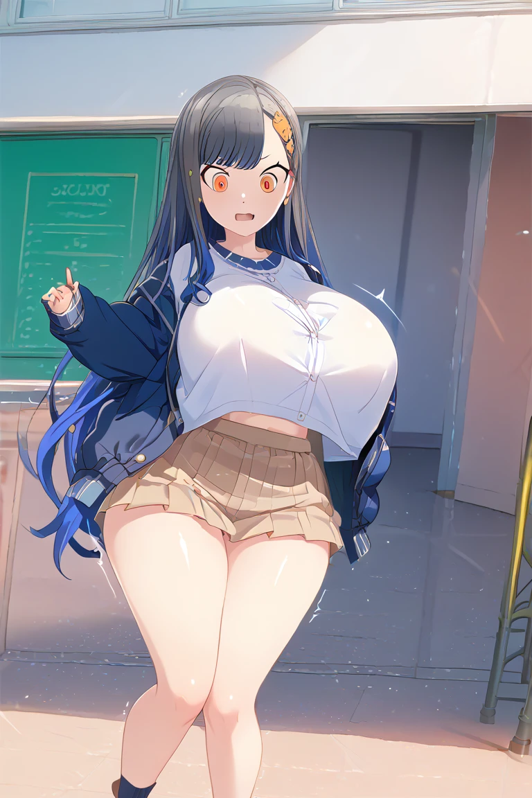 Unreasonably Excessively Overinflated Extremely Oversized Absurdly Massive Breasted mother, Pastel colors hair, (Excessively overwhelmingly gigantic breasts:1.2, bursting breasts, Thighs:1.2, thick legs:1.2, curvy:1.2, towering stature:1.6, massive fat thick unnatural belly, Plump), purple eyes, (ahoge, messy hair:1.2, tired hair:1.2, flipped hair, very long hair, bags under eyes:1.3), black hair, (purple hair:1.2), (blush:1.2, emberrased:1.2, quiet personality:1.2, scared:1.2, looking away, wavy mouth, shy), (naked), at the adventurer's guild, A bulletin board with posted paper, nfsw, sweat, (cum in vaginal:1.3), vaginal sex