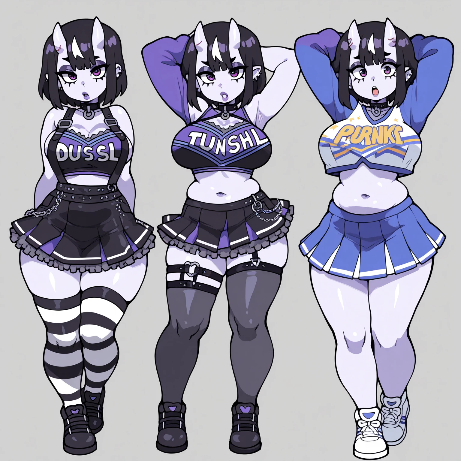, mochila grande, seios pequenos, bunda grande, thick body, thick coxa, short bob hair, tenis cano alto branco, meia grande, andando abobalhada e divertidamente