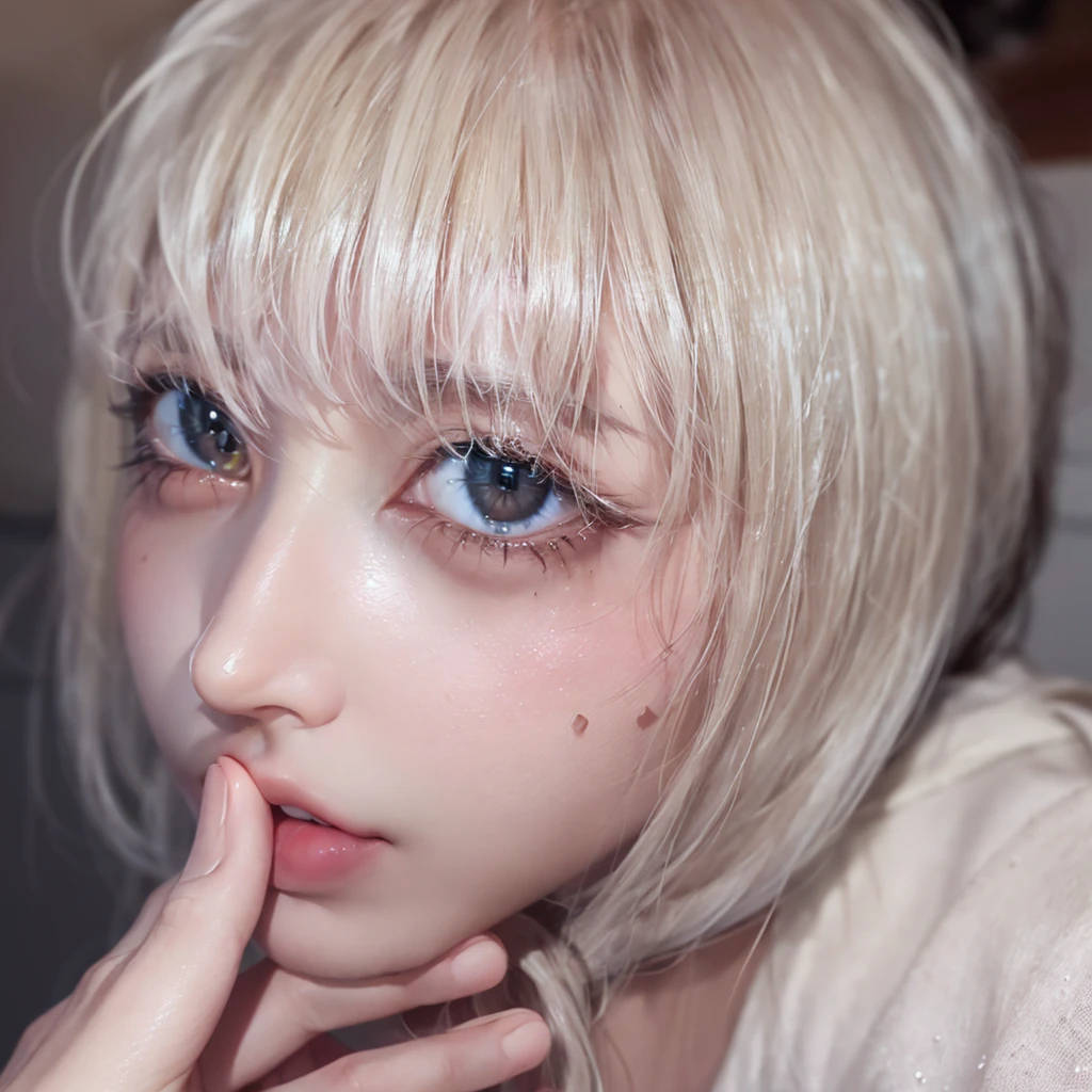 (8K, 4K, Best Quality, hight resolution:1.2), (maasterpiece, Realistic, photographrealistic:1.37), 1girl in, Solo, Beautiful face, Eyelashes, Nose, Glossy lips, (Detailed eyes, Looking at Viewer, Fair skin, White skin:1.5), fine complexion, Upper body,
two side up, short-hair, Pink hair, Bangs, Hair Ornament, a smile、
Younger, aged down,