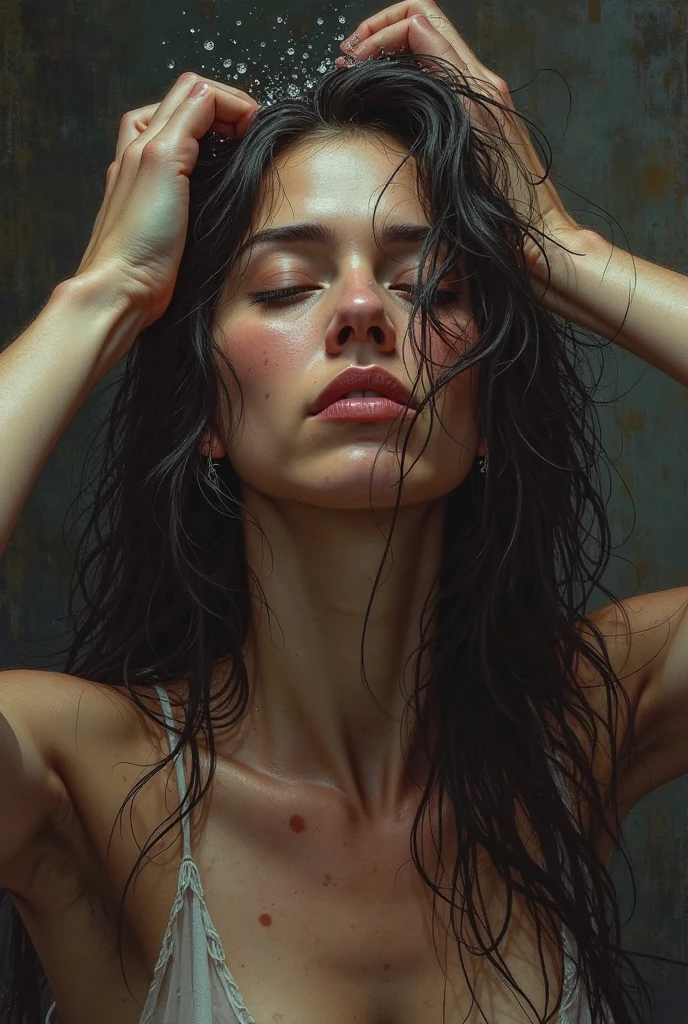 (full-body, editorial photograph of a 15 year old girl), extremely intense loud cheering from strongest deepest orgasm excitement, eye-contact with viewer begging him to penetrate her immensely aroused strongest squirting wet vagina, spread legs, (highly detailed face:1.4) (smile:0.7) (background inside dark, moody, private study:1.3) POV, by lee jeffries, nikon d850, film stock photograph ,4 kodak portra 400 ,camera f1.6 lens ,rich colors ,hyper realistic ,lifelike texture, dramatic lighting , cinestill 800,