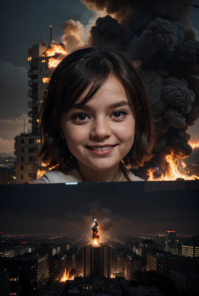 (((cinematic film still of Anni a girl)), (((World War))), (explosion,fire:1.2), (smoke:1.4), (((((city))))), (RTX) cinematic film shot in 70mm, depth of field, vivid colors, (best quality,ultra-detalhado,Realistic:1.37), (8k, ARTISTIC photography, best quality, masterpiece: 1.2), (realistic, photorealistic:1.37), over-detailed, (high-detail skin: 1.2), 8k UHD, SLR camera, soft lighting, high quality, film grain, cinematic lighting, photonic display, brightness, physically rendered photo, extremely high-quality graphics, over-detailed face, (((cinematic lighting))), ((clear details)), (((((clear face))))), (((((clear high-detail hand))))), (((((Ahegao))))),