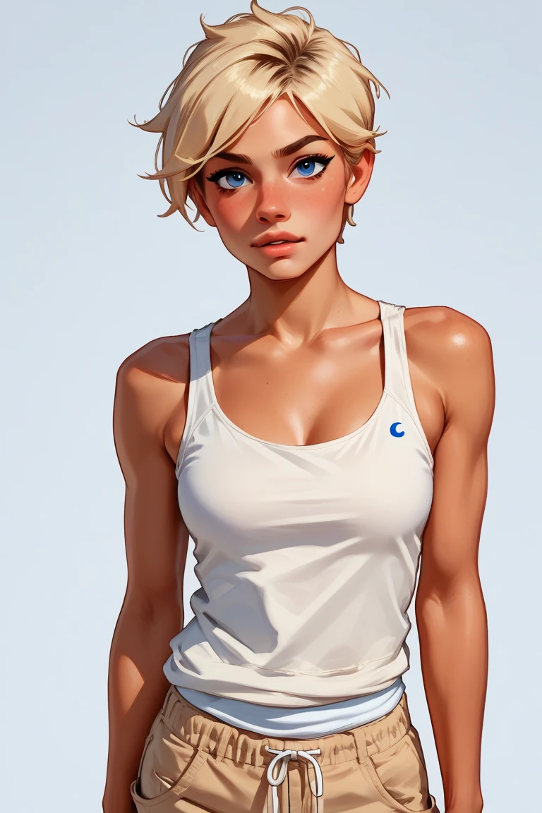 Realistic, realismo, fotorrealismoo, photo-realistic, alto contraste, (fotorrealista:1.4), (figura feminina perfeita), 8k high definition detailed realistic, (best quality, master part:1.2),  photon maping, radiosidade, Physically-based rendering, best quality, altamente detalhado, 1girl, ao ar livre, Capuz, (((sports bra))), ((nude)), angry, small , ((((messy hair)))), ((blushing))