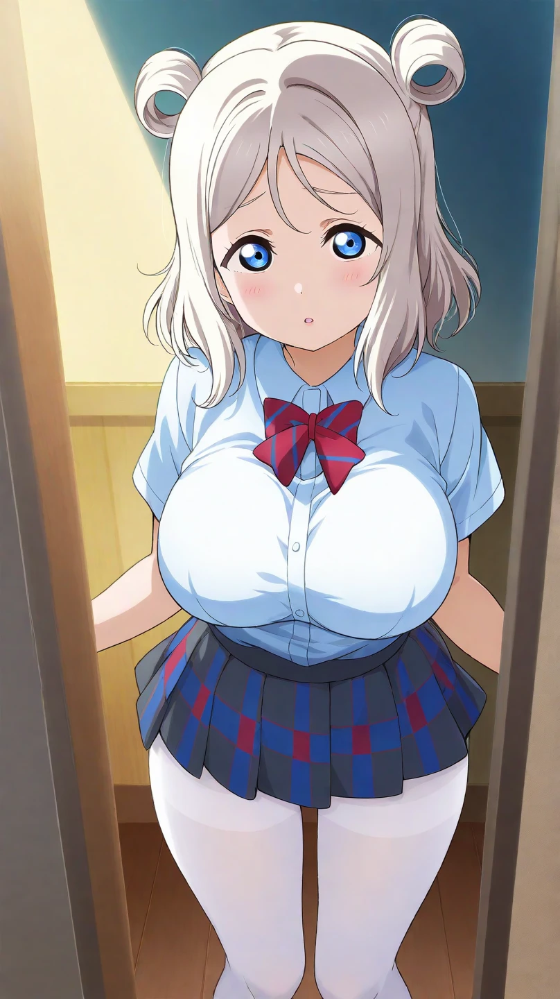 ((masterpiece)), ((best quality)), (ultra-detailed), anime style, on the bed, a cute girl, 1girl, solo, ((beautiful eyes)), smile, ((open chest)), ((cute nipples)),