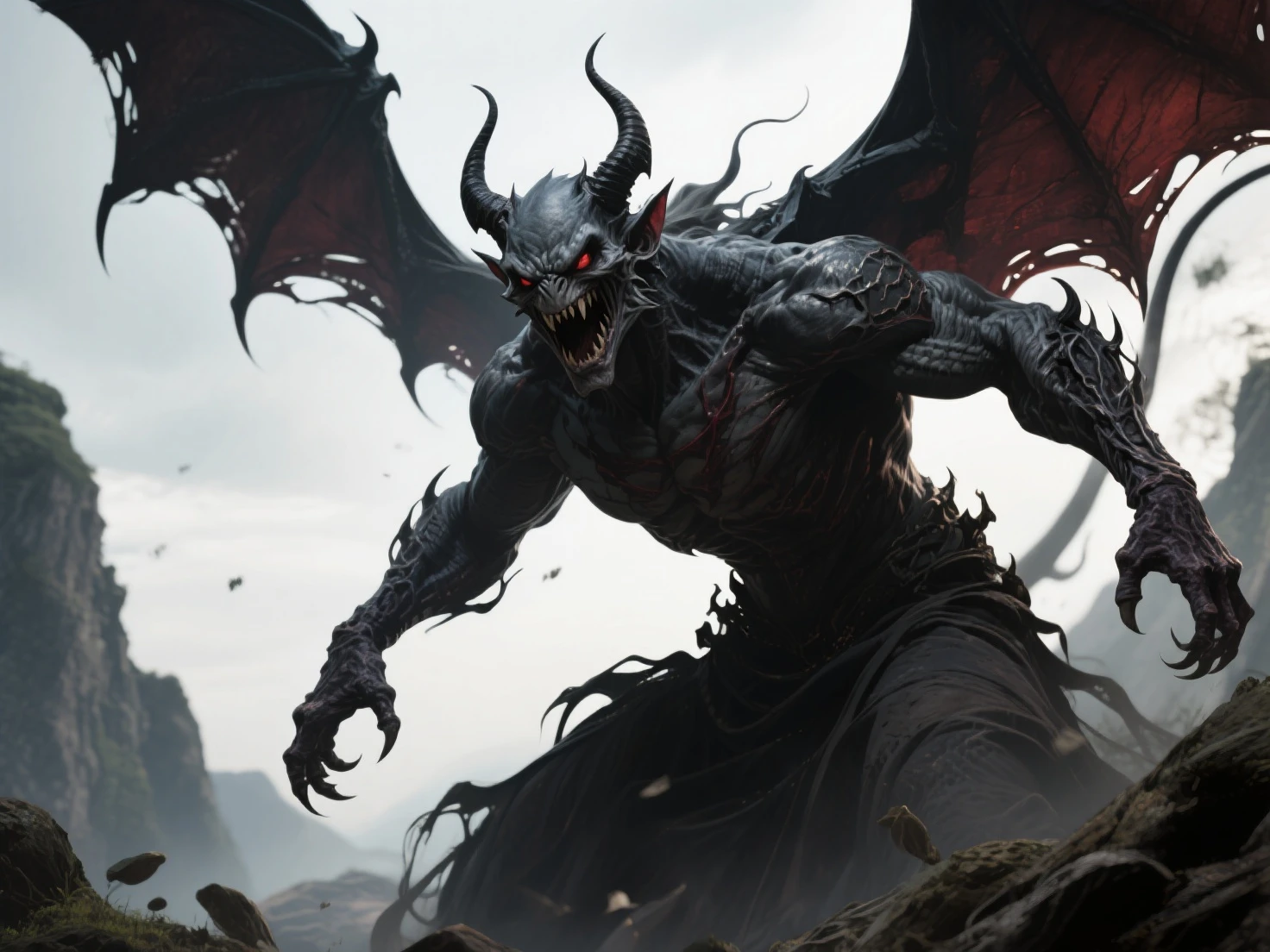 (Better image quality) A monster with wings.