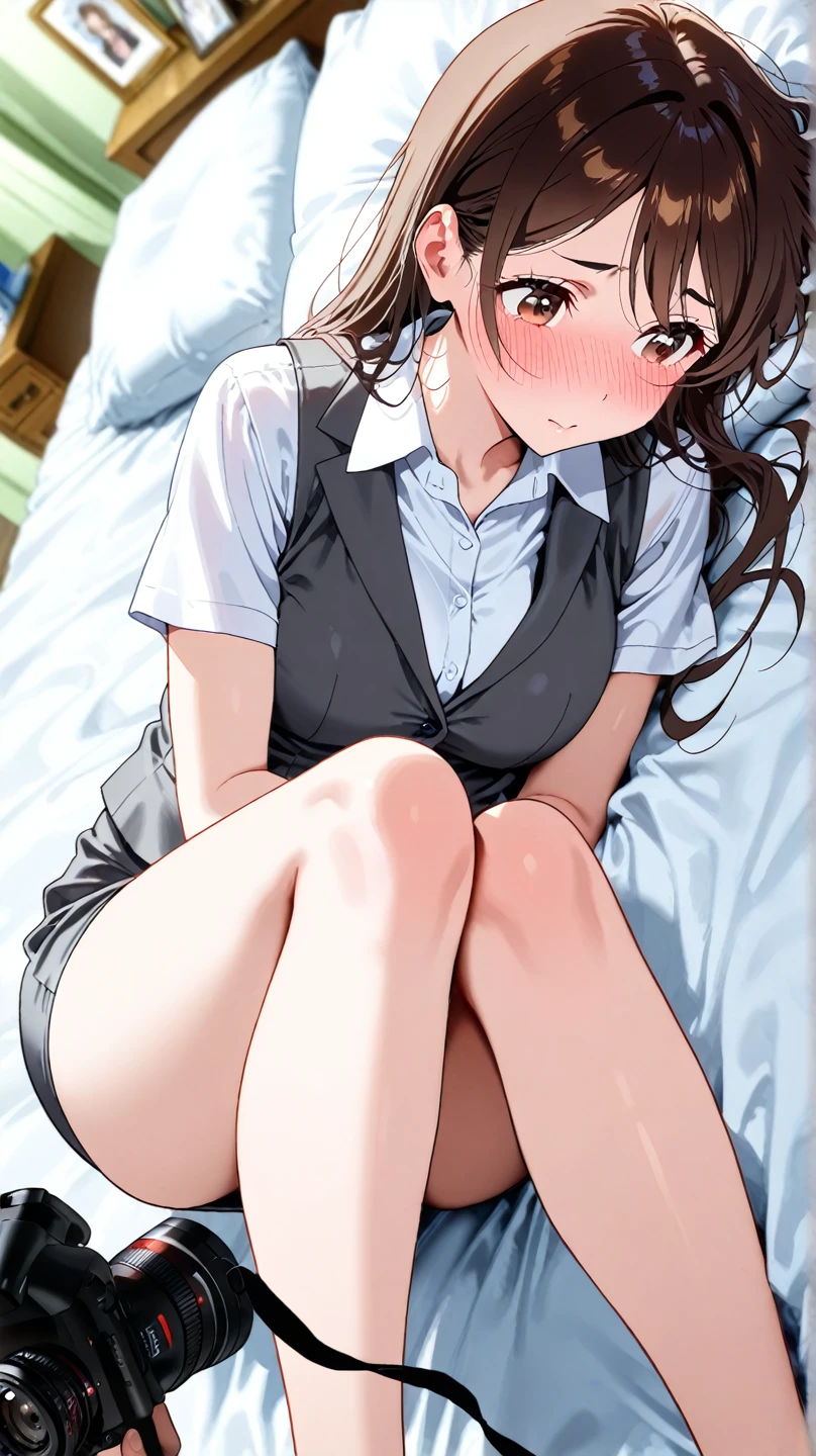 nsfw,hair dark brown 1;4,Low Angle,Taking off her skirt,Sit with your knees up,In pain,middle ,,{{high quality bra}},I&#39;m scared,Hotel bed at night,Sitting on the ground,{{beautiful large and medium size breasts 1:4}}, {{schoolgirl}}, black pleated skirt, top quality, From Below, cute girl, High quality background, slanted eyes, detailed shirt chest wrinkles, {{{high school girl}}}, BREAK, {{beautiful blue eye1:4}}, BREAK, five fingers