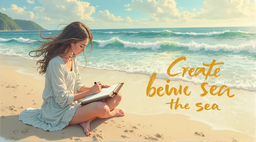 Date: 2015
Country: Albania
Description: Along the Albanian coastline, a tween artist, wearing pastel attire, sketches the breathtaking sea view in a notebook. The luminous daylight bathes the scene as the tween's creativity merges with the beauty of the Adriatic coast.