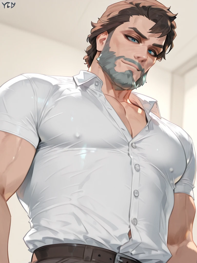 With SHIRT, MAN, SHIRT, BIG, HUNK, PRETTY, QUALITY, BROWN HAIR, MIXED, GAY MAN, MASCULINE, SUN, PRETTY, TANNED
