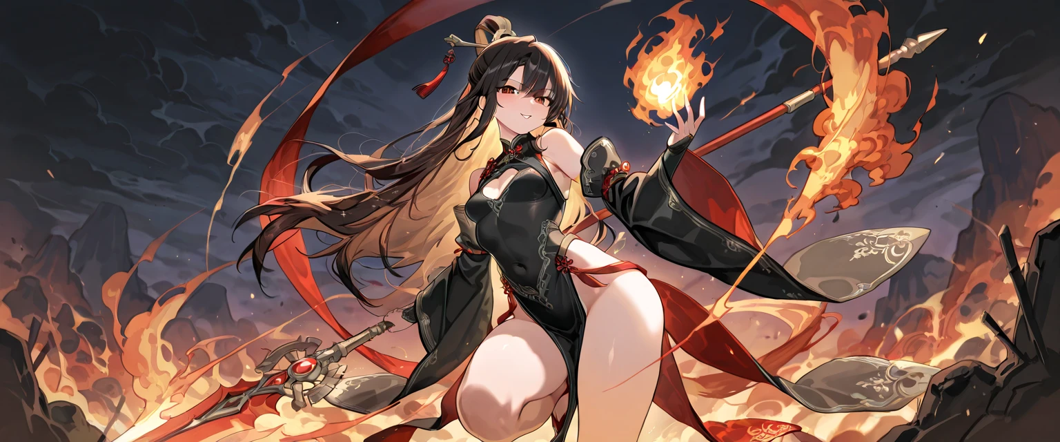 Hu tao Genshin impact, Bikini, black Bikini ,