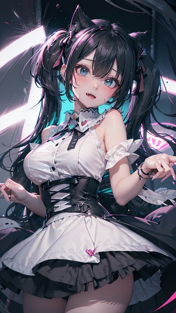 (ghosty:1.85) (doctor:1.5) girl, (white doctor coat:1.4), (spirit, spiritual:1.2), 1girl, perfect and well designed glowing shiny eyes, (beautiful detailed eyes:1.05), natural medium breasts, slim body, beautiful and delicate cute face, (face detail), ((realistic face)), pores, ((pale grey skin)), detailed skin, realistic skin, (((bioluminescence))), ((shiny skin)), (multicolored gradation skin), (monster girl:1.25), human face, medium length hair, hair voluminous, (((((multicolored gradation hair))))), (dark-haired:1.65), super high resolution, 8k, parameters Best quality, (masterpiece:1.4), (magic accessories:1.4), bracelets, extremely detailed thick tight ((dark grey:0.85), (green:1.2), (pink:0.5)) medical outfit, (shirt:1.4), skirt, (standing nipples under cloth:1.2), (neckline:1.3), (cleavage:1.1), decolette, Young Girl, Little Beast, (Smile:0.9), (pale Skin:1.85), ultra detailed, photorealistic, ((Real image)), (best quality:1.4), super high resolution, (Realistic 2.0), More details, (((1girl))), {(medical ward:1.2)|(doctor office:1.2)}, (beautiful and aesthetic:1.2), (fractal art:1.4), (cinematic light:1.1), (DUTCH ANGLE:1.2), full body, 16K, HDR, RTX, Ray Tracing, Radiosity, Anisotropic Filtering, Subsurface Scattering, (((magic lights))), metallic reflections, Detailed, Realistic, 4k highly detailed digital art, (cool_color), extremely detailed CG unity 8k wallpaper, vibrant colors, (seductive pose:1.6)