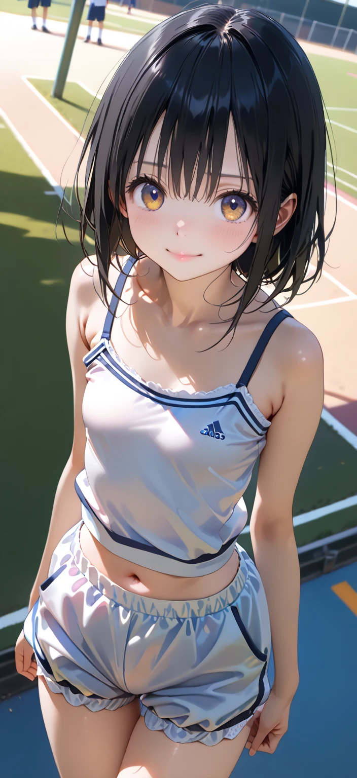 Masterpiece,masterpiece,top quality,super detailed,high resolution,8kportrait,unity,8k wallpaper high definition,unity 8k wallpaper,cute type,little:1.5,loli:1.5,,realistic,realperson,Cute,little,portrait,glossy skin,high definition,(16years:1.2),(1 girl),(Atlantic stadium track:1.6),cute,perfect face,seriously,(blush:1.5),((black bun hair:1.5)),medium breasts:1.3,((short sleeve gym clothes:1.2)),((clothes lifted:1.5)),((nipples:1.2)),showing vagina,(spread legs:1.5),((sex:1.8)),((1boy:1.8)),((vaginal penis:1.2)),((lying:1.8)),(orgasm face:1.5),(embarrassed,blush:1.3),((intercourse with a man:1.2)),boy on top:1.5,(POV hands,grab legs:1.5),legs up,(team:0.8),(wet:0.8),(sweat:0.8),(trembling:1.3),(parted lips:1.3),(harf open eyes:1.4),(feeling weak:1.2)