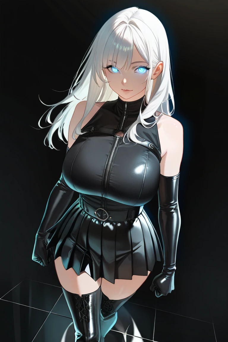 (Addicted, enjoy, pornography, plead, lack of expressiveness), , frown, Slightly set eyes, Highly detailed facial and skin textures, delicate face, delicate eyes, double eyelids, Eyelids are very slender, small nose, Little mouth, thin lips, long white hair, Liu Yemei, Sadomasochism, Slave characters, Wrap latex clothing, black corset, shackles, collar, ( National Science Foundation ), ((best quality, masterpiece:1.3))), clear focus:1.2, (layered cutting, big deal:1.2), (巨big deal山雀:1.5), Beauty and perfect figure: 1.4, slim abs:1.2, moist body:1.5, Full body image, Delicate light and shadow expression, torogao, naughty face, chiaroscuro, 8k, textured skin, Super details