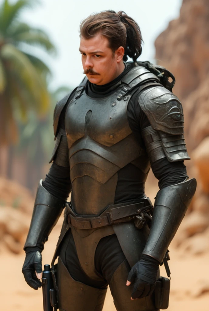 realista, Obra maestra, detalles intrincados, antecedentes detallados, Profundidad de campo, cinematographic, foto de un hombre guapo, wearing a worn mechanical suit, metal oxidado, sharp focus, Foto de Jesse Metcalfe, soft lighting, colores vibrantes, Mirando al espectador, ojos de robot, retrato, de cerca, Science fiction,