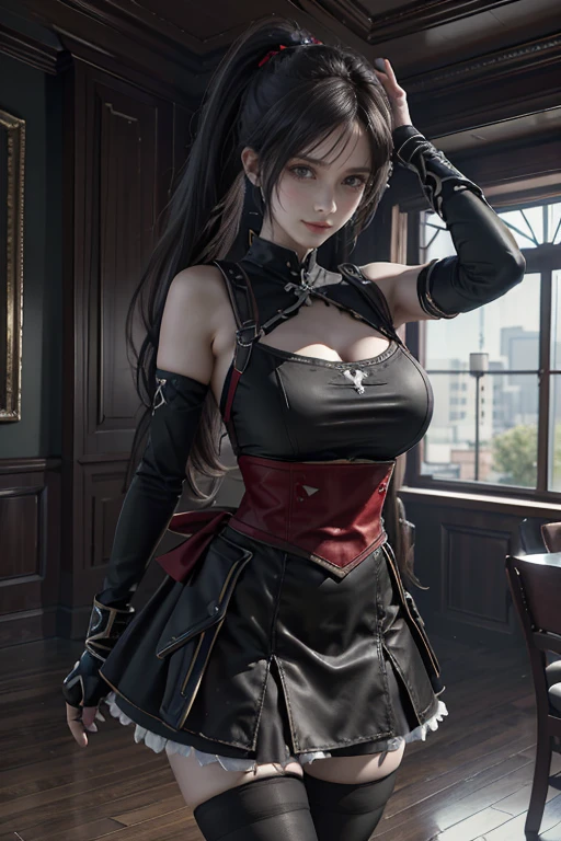 （very delicate and beautiful：1.2）super model,perfect shape,girl's,,Thighhighs,beautiful feet,beret,gentle expression,spoiled look,Innocent face,ミニskirt,big breasts,beautiful breasts,voluptuous,bike shorts,,givenchy,masterpiece, highest quality, High resolution, 8K, , skirt, uniform, short hair, messy hair, blush, sexy pose, big breasts, seductive pose, sweating,, sweating, cityscape, vivid details, super detail, realistic skin texture, Surface details, Beautiful eyes in every detail, medium full shot, Girl holding a sword,flame background,