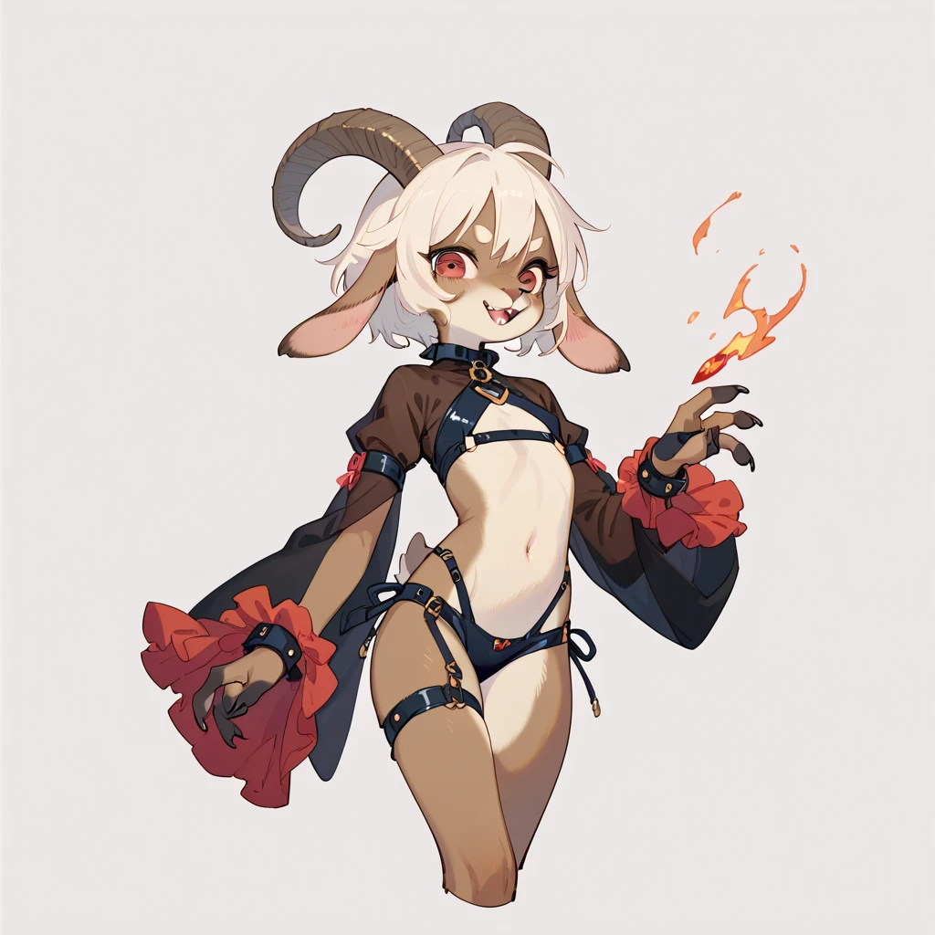 boy, sheep, furry, bodyfur, bra, no panties under pantyhose, gloves, boots, chibi