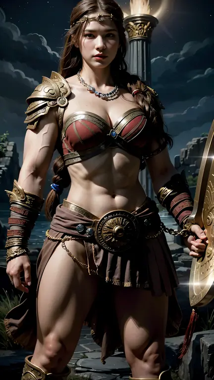 highly detailed RAW color Photo of
arafed woman in a costume standing on a bridge, cinematic goddess body shot, lara croft medieval, very beautiful female barbarian, dwarven woman, a very beautiful
berserker woman, female orc, portrait of a barbarian female, weared in leather armor, wearing fantasy armor, of a beautiful female knight, in leather armor, barbarian
warrior woman, female dwarven woman
4k, masterpiece, high res, high quality, best quality, uhd, realism, Ultra realistic, 16k, photo-realistic, spray tan, detailmaster2, steampunk style,
HZ Steampunk