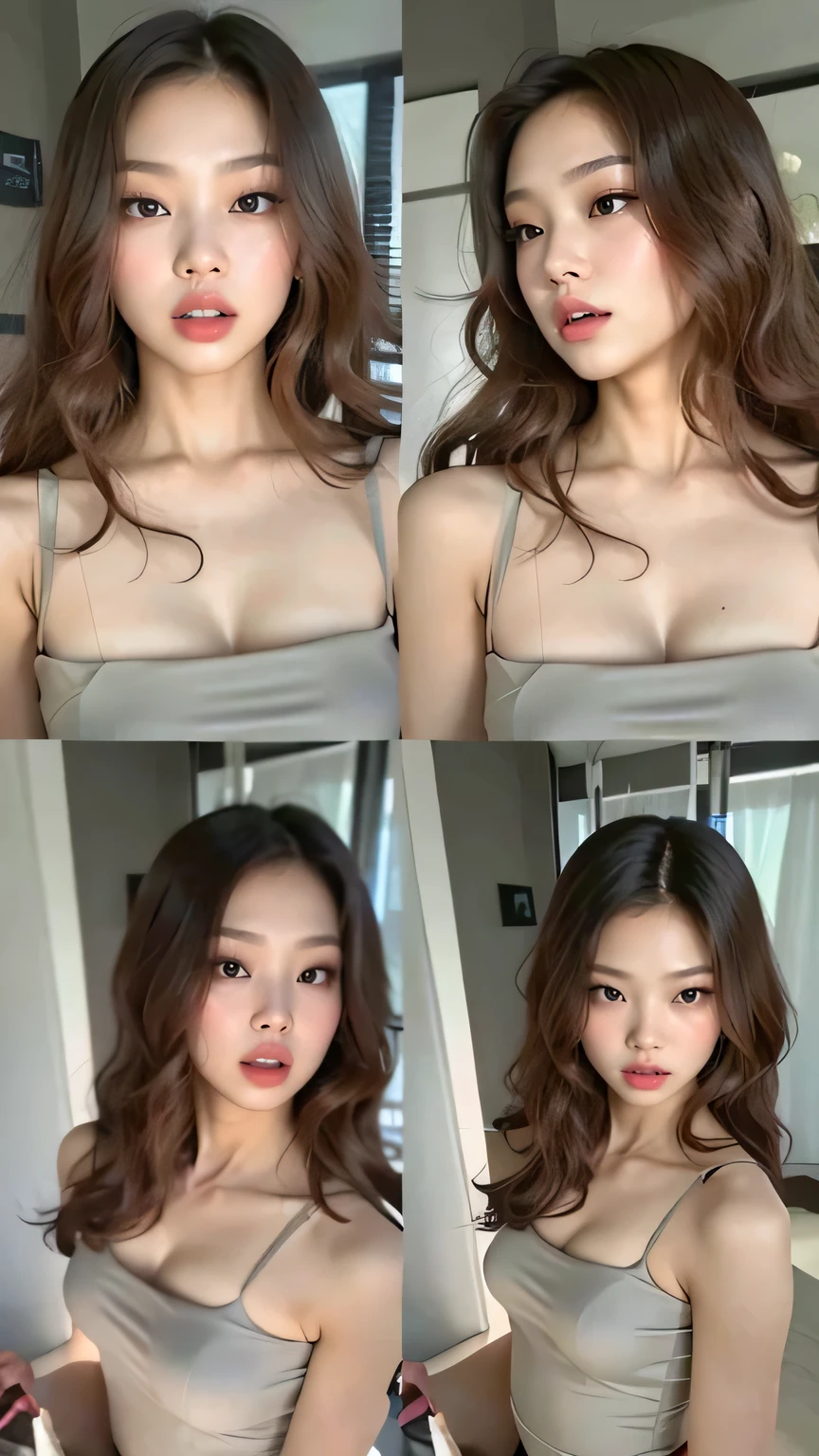 pureerosface_v1, (8k, best quality, masterpiece:1.2), (realistic, photo-realistic:1.37), ultra-detailed,solo,1 girl,cute, smile,(skin dentation), (large breasts:1.3), (professional lighting, bokeh), (blouse:1.3), (portait:0.8), gorgeous, bloom, floating hair,(light particles, lens flare, glowing particles:0.6), (dynamic pose), specular lighting, soft lighting, head tilt,  looking at viewer, depth of field, (small head:1.4),     <lora:zhouzhou_zsyV10:1> <lora:koreanDollLikeness_v10:0.3>