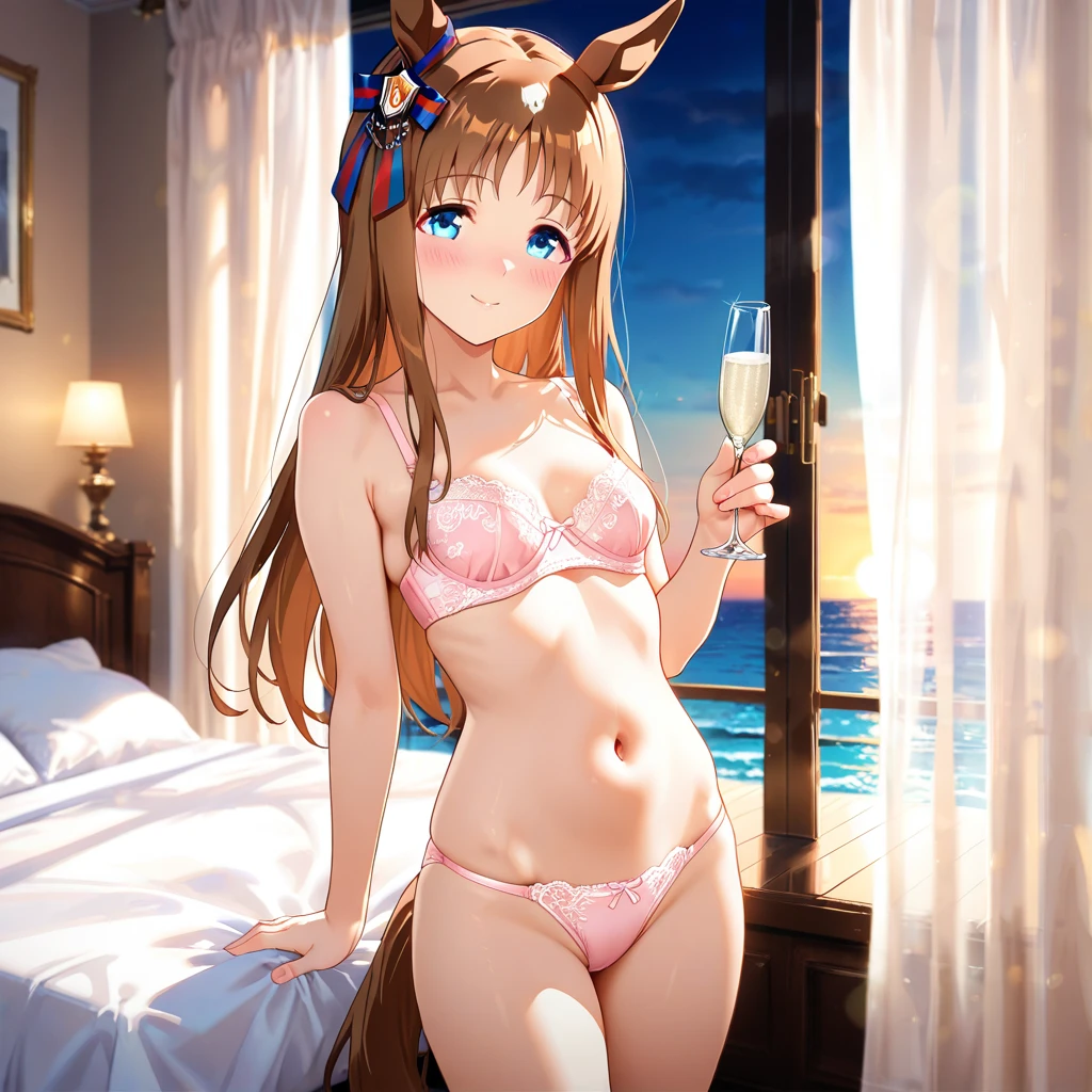 best quality, masterpiece, highres, solo, {night:1.10}, {starry sky:1.10}, beach, beautiful detailed sky, {extremely detailed background:1.20}, {shizuko_bluearchive:1.15}, {standing:1.10}, looking at viewer, {bikini:1.30}, long_hair, hair_ornament, maid_headdress, purple_eyes, blush, brown_hair, halo, twintails, open_mouth, flower, hair_flower, animal_ears, swimsuit, breasts, small_breasts, smile, bangs, frilled_bikini, cat_ears, light smile