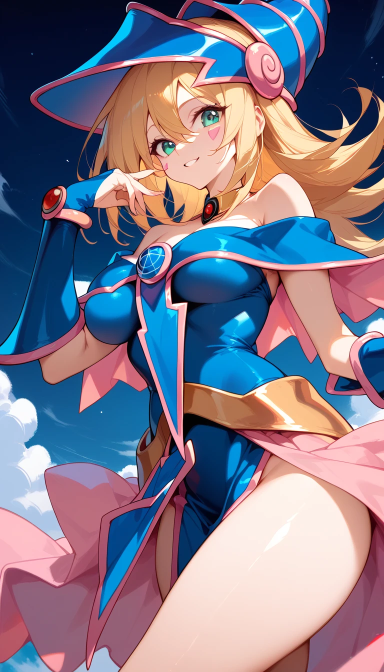 Black Magician Girl、super breasts、thick thighs、blonde hair、magic circle、8K, 4k, highest quality, High resolution: 1.2),winking、cute anime face、Pink blush on cheeks、noise removal、Leotard that bites into、have a cane、Hold your cane、Rear view、Turning around、full body portrait、T-back that digs into your butt、Glowing green eyes、Laughter,，[[Delicate fingers and hands：0.55]：：0.85]，（Finger details）， （Woman stretches her right hand：1.7），fingering，（juice：1.2）），（Sexual pleasure expression：1.4），（pained expression：1.2），close eyes，sexy look，look up,stomach bulge，stomach bulge
