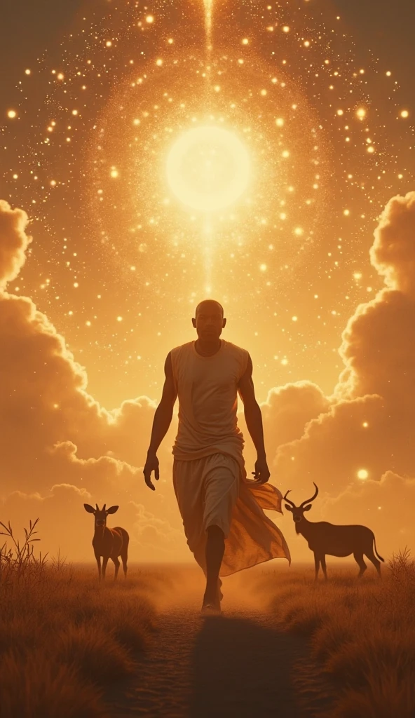 On the sixth day, God deciding to create man in His own image, stating, 'Let us make man in our image, in our likeness, so that they may rule over the fish in the sea and the birds in the sky, over the livestock and all the wild animals, and over all the creatures that move along the ground.