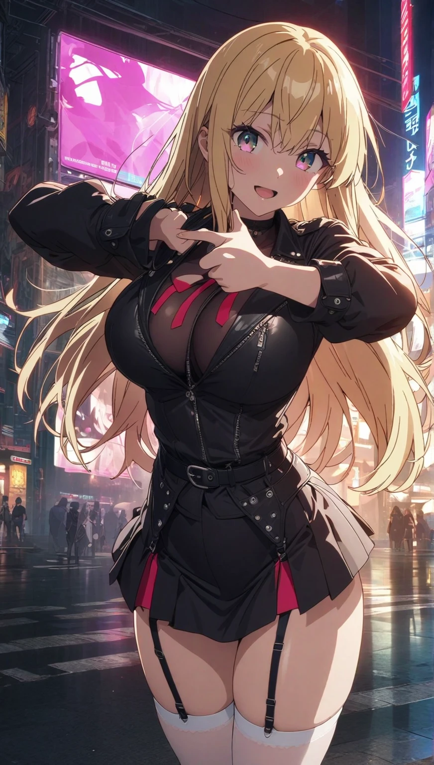 最high quality、best image quality、masterpiece、age girl((20-year-old、 By becoming、vest bust、medium bust,wide open breast tea、black eye, blonde hair、long hair、thin,highest valley、black suit、walk、black short skirt,chest、Eyeshadow Makeup、I have a carry bag、Rear view、turn around、)),high quality、beautiful art、background((airport))、depth((sedan)),]debris flies、書かれた境界のdepth、movie、visual art、perfect art、8K,genuine