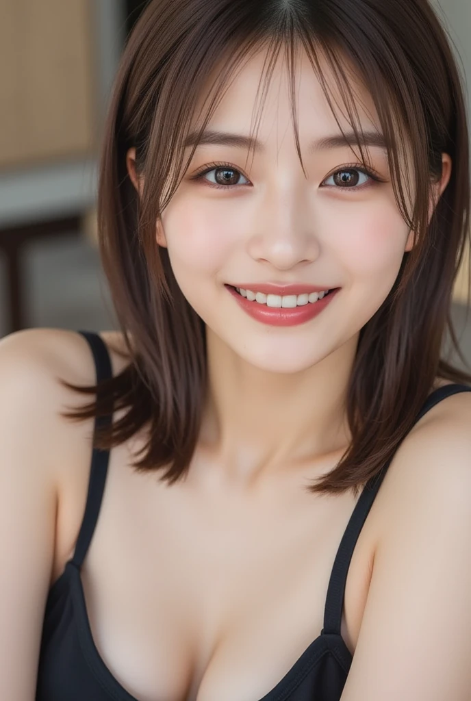 (RAW Photos: 1.2), highest quality, Beautiful detailed girl, underwear, smile, short hair, Town, blue シースルーunderwear, Highly detailed eyes and face, Beautiful details, Large file size, High resolution, 8k wallpaper, Finer details, highly detailed ticker uniform 8k wallpaper, Light on the face, Cinema Lighting, 18-year-old girl, Sexy pose, (Photorealism: 1.4), shape, Super detailed