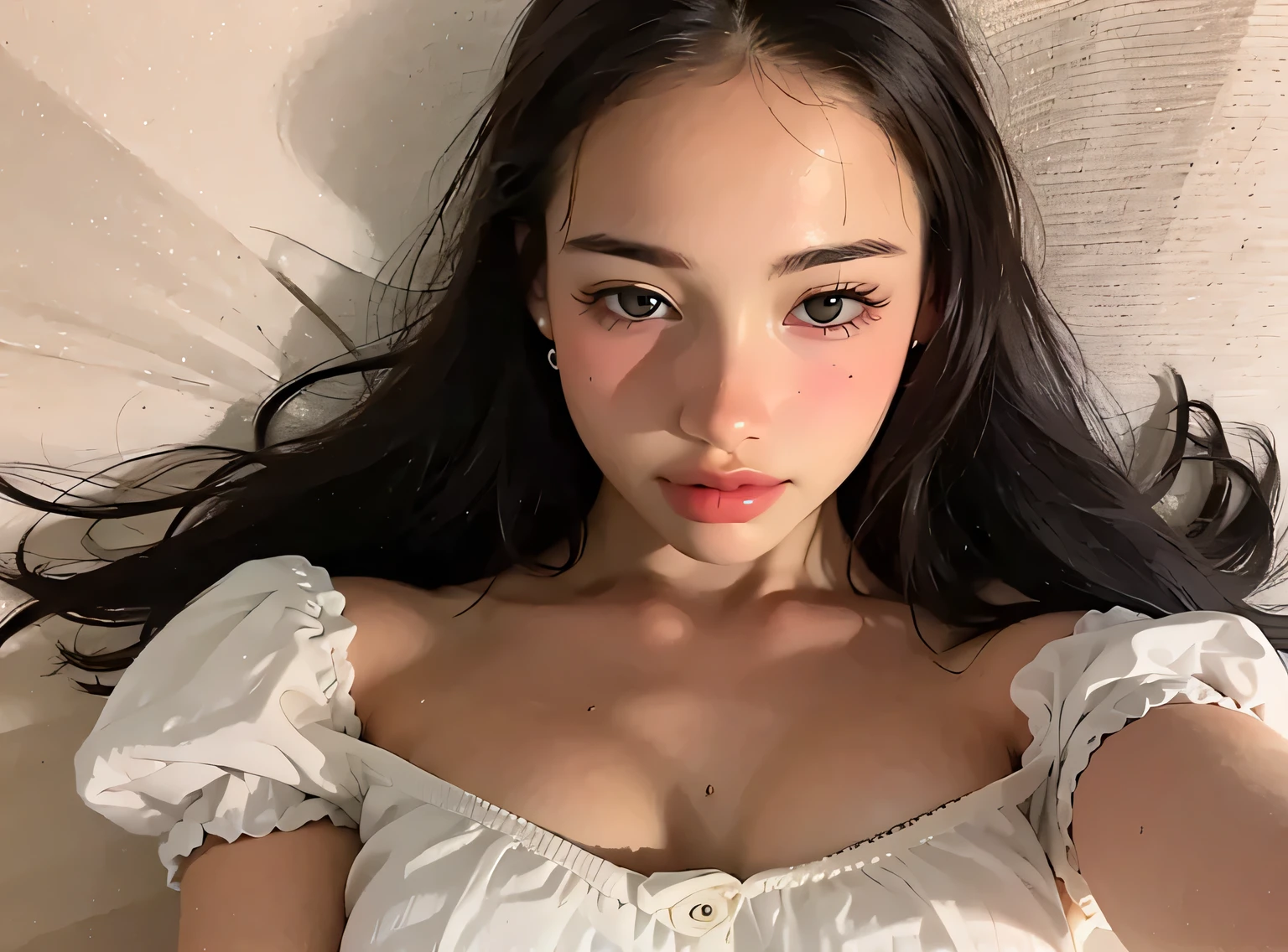 Woman with long brown hair in a white dress, Retrato Paloma Cameron, Anna Nikolanova alias Newmilky, Angelawhite, hermosa poarch, Ekaterina, Modelo de Instagram, Anastasia Ovchinnikova, Paloma Cameron, Estilo de Julia Razumova, Mia Kischner, 18 years old, Alina Ivanchenko