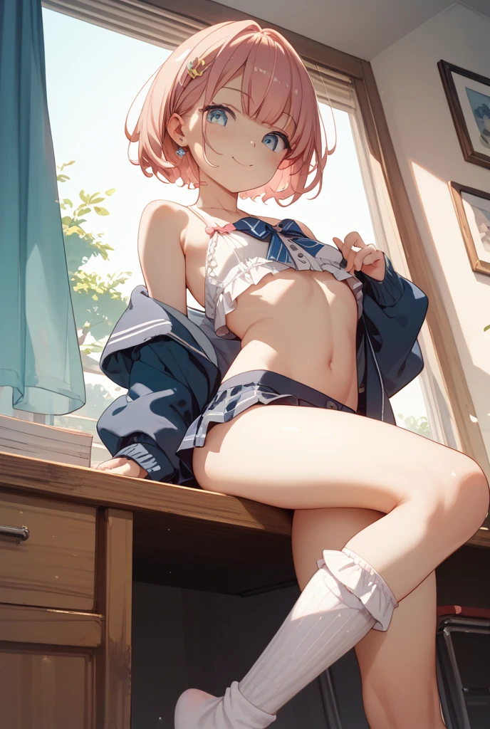 (((((())))))、(((Aya Ueto : 1.6)))、(((A charming face)))、(((Young face)))、(((beautiful girl)))、(((A beautiful woman)))、Beautiful woman、Cute woman、((Innocent face))、((Smile))、((Ultra-detailed face))、((Detailed lips))、((Detailed eyes))、((double eyelid))、(((Beautiful Face)))、(((Beautiful, well-shaped eyes)))、(((Beautiful, well-shaped lips)))、Very Short Hair、ponytail、Pixie cut、BREAK、Completely naked、BREAK、(Wearing a transparent sailor uniform)、BREAK、8 heads、(((slender)))、(((Slim body)))、(((Thin body)))、(((Slim woman)))、(Flat Chest:1.2)、BREAK、Photographic quality、Natural light、(フォトRealistic:1.4)、(Highest quality:1.2)、(Ultra-high resolution:1.2)、8K、RAW Photos、Realistic、High Detail、Film Grain、Detail Skin、Symmetrical、Delicate skin、Real human skin、pores、Super detailed、Detailed、(masterpiece : 1.2)、Thin face、Sharp Face、Small Face、Small face、Narrow shoulders、Small shoulders、Small shoulders幅、Slim shoulders、Narrow shoulders幅、Beautiful Japanese Woman、Beautiful Korean Woman、Slim womanモデル、Young Gravure Idol、Realistic young gravure idol、Young Sensual Gravure Idol、Young Pretty Gravure Idol、Japanese Model、Young Gravure Idol、((From the knee up))、(((She spreads her legs and shows her pussy)))、(((Leg spread)))、(arms behind back:1.0)、(((Lying on one's back in bed)))、((Clothing transparent : 1.6))