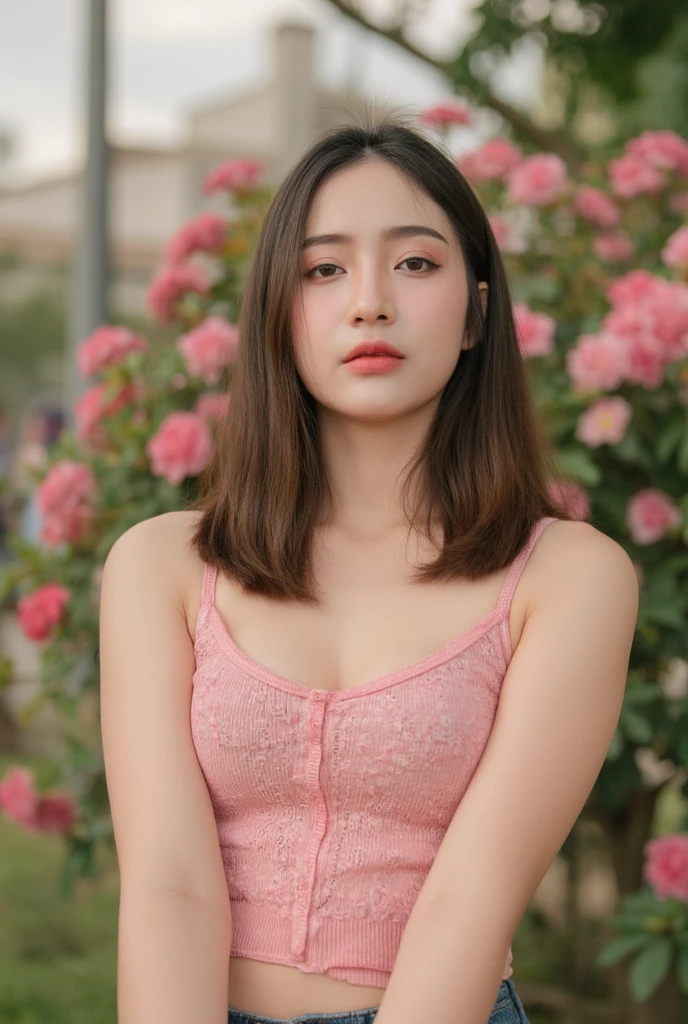araffe woman sitting on a couch with a pink top and blue jeans, cindy avelino, dilraba dilmurat, anime thai girl, young and cute girl, 19-year-old girl, instagram model, fanart, headshot profile picture, leaked image, 🤤 girl portrait, 18 years old, xision wu, nivanh chanthara
