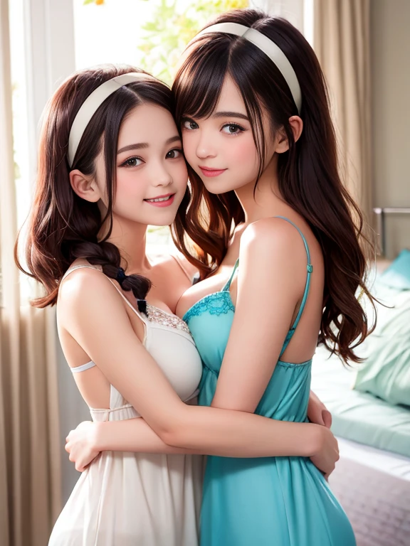 1girl, Best Quality, Masterpiece, Illustration, Very delicate and beautiful, Very detailed, CG, 8k wallpaper, amazing, attention to detail, masterpiece, best quality, Art, CG wallpaper 8k highly detailed, huge file size, ultra detail, high resolution, ultra high definition, very detailed, beautiful girl detailed, eyes and face very detailed, beautiful eyes detailed, (RAW photos,  best quality), (real, Photorealism: 1.3), full body, light on the face, (brown hair: 1.3), chubby breasts, (large), (side breasts), beautiful hair, ponytail, (swollen eyes), (K-pop idol)), (attractive), bangs, (sexy pose in front of the camera)), (smile), looking at the viewer, dark eyeliner, long eyelashes, flushed cheeks, erotic, fringes, small earrings, small necklace, ((((happy smile)))), (((1 girl wearing a white lacy dress)))),  legs half-open, menstruating, (city background), (sweaty white skin), thin legs, (((medium breasts)))), (décolleté)))), sitting and elongated,
