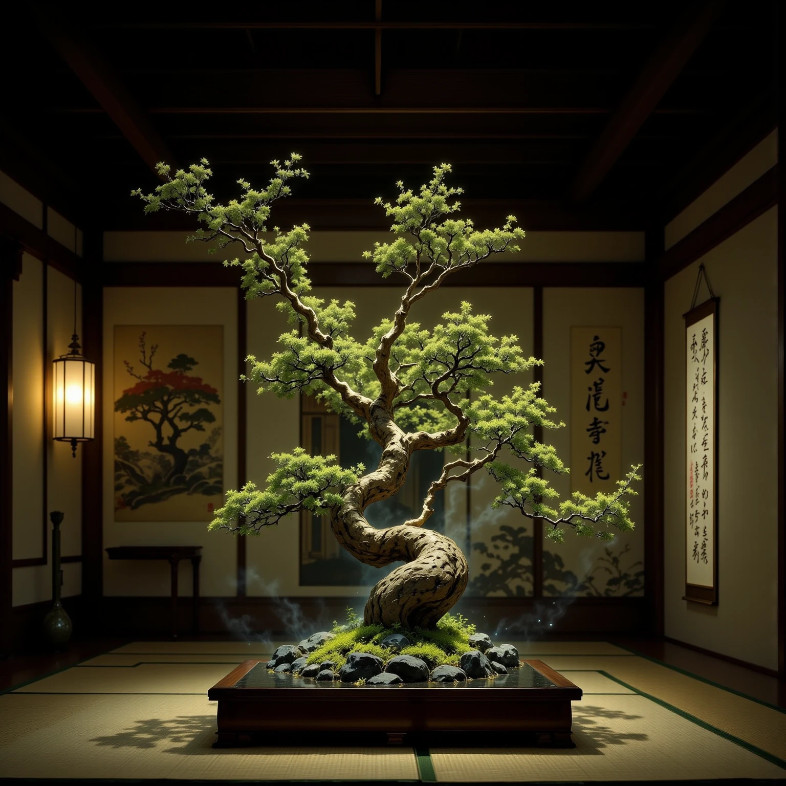 (masterpiece, best quality:1.2), ultra detailed, cinematic lighting, HDR, ilustration,a sculpture of a tree made of strips of wood
,sunlight, impressive, chill, inspirational,
,motion design,C4D,rendering,light and shadow,