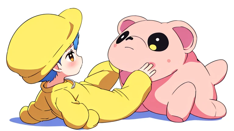 masterpiece, best quality,anime style, 1 girl,(((slender body))), (((small eyes,small breast,breast milk,breastfeeding a monkey baby))),(((baseball uniform))),(((((a monkey baby grabbing the girl))))),((((cum)))), (beautiful face), (((short hair))), (((straight hair))), ((((blue hair)))),detailed beautiful skin, (perfect hands, perfect anatomy)
