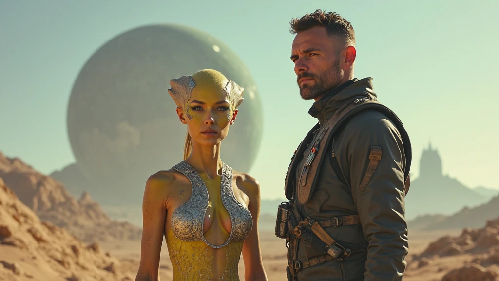 in (medium close-up:3.1) of various characters with a starship in the background from a film for slaves from beyond infinity, futuristic apocalypse, detailed, moody, epic, altered reality, insane, disgusting, disturbing, impactful, inspired by Clyde Caldwell and Ed Emshwiller, stalenhag, (with Creepy, Sci- Fi, Fantasy and Horror: 2.9) retro sci-fi, horror film, detailed body, Kodak Vision3, (intricate details: 2.4), ( hyperdetail: 3.1), (8k resolution: 3.1), (high detail: 4.1), lots of details, high quality, soft light (cinematic: 3.3), masterpiece, dramatic atmosphere, atmospheric perspective, (impactful art: 2.8), rich colors, 3D rendering