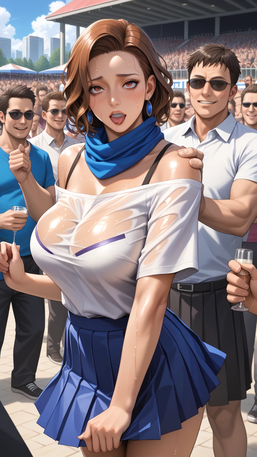 (molesting:1.8)、Kpop Idol、beauitful face、Dress like KPOP、The body is facing the camera、(Park at night:1.2),(multiple men around her grabbing her breasts),Multiple hands、Crowd of men、Crowd Surfing、very large crowd of men around her、Who grabs her body、1girl in、Multiple hands,crazy crowd,no panties、shaved vagina, men all around her、Clothes Pulling、Extremely wet、(shed tears)、(No women in the crowd)、(Sky from below:1.1), almost naked, legs spread, trying to get away,