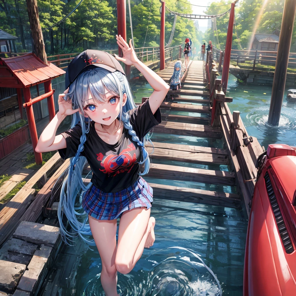 anime girl in swimsuits sitting on a bench in front of a mirror, guweiz, guweiz style artwork, guweiz on pixiv artstation, guweiz on artstation pixiv, guys, anime girl, fleet collection style, wlop sum sakimichan, anime style 4k