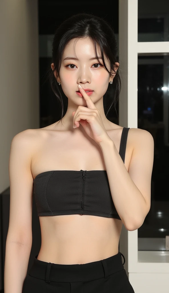 21-year-old Japan woman、Silk Camisole、Silk Panties, Fine detailed face, Cinematic Light, on back, full-body view, 8K, Raw photo, Best Quality, masutepiece, Realistic, Photorealsitic, in bed、Brown Long Hair、A slender、Slimed、Model body type、small tits、tiny chest