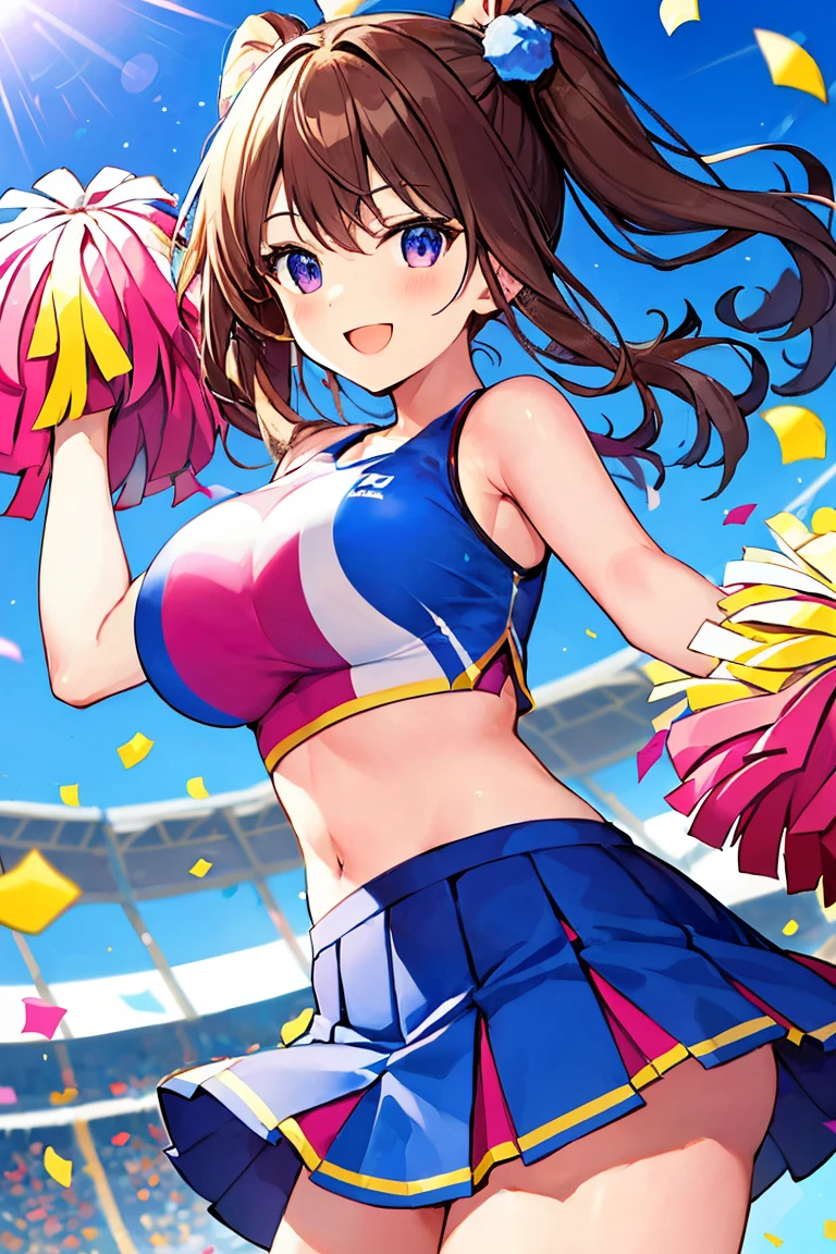 highest quality、High resolution、detailed background、cute10代の女の子、two beautiful girls、brown hair、bob cut、braided ponytail、(huge breasts:1.3)、perfect body line、big ass、vast sky、jump and fly in the sky、(Cheerleader、I&#39;We&#39;re rooting for you)、(pom pom:1.2)、(emphasize the chest、emphasize the underboob)、legs open、panty shot、cute、elation、
(See-through sailor suit:1.2)、(see-through skirt:1.2)、
sailor color, This is a characteristic of sailor uniforms., Cheerleaderのユニフォームにも使われています.、
It is common to incorporate navy or black lines into white colors.、
一般的なsailor colorはV字型またはU字型が特徴です。.、
Sailor uniform tops and skirts are generally bright and vibrant colors.、
Cheerleaderも同様です. Incorporating bright colors such as pink、, yellow, And blue, you can show off your vitality and cuteness.、
Cheerleaders&#39; Sailor uniform skirts are basically super mini length..、
Sailor uniform tops often have a ribbon or tie..、
This creates a cute and stylish accent to your uniform.、

stripe々Floral embroidered panties、pink floral embroidered bra、emphasize the underboob、I can see the underboob、angle from below、Low - Angle、とても幸せな表情でIを見てください、open your mouth and smile、smile、healthy、healthyふともも、Healthy and beautiful、legs open、panty shot、cute