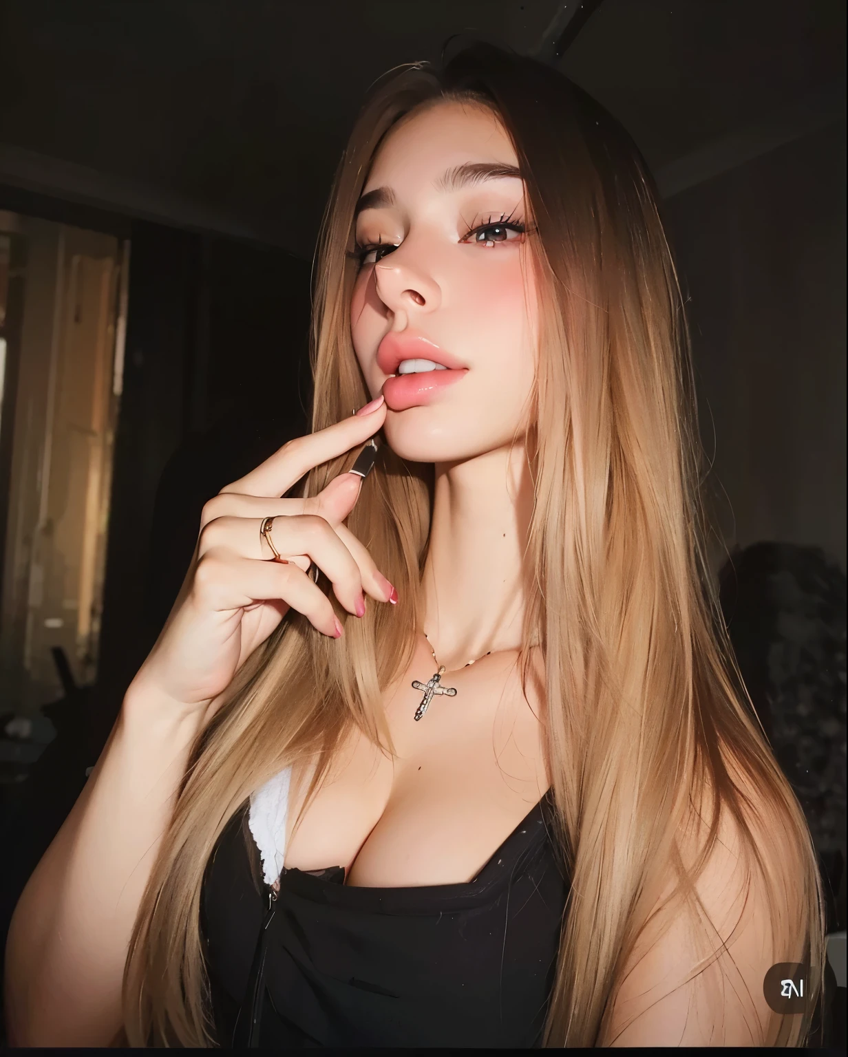 ((Realistic lighting, Best quality, 8K, Masterpiece: 1.3)), Clear focus: 1.2, 2girl, Perfect Figure: 1.4, ((blond braided hair)), (crop red top and white cargo pants and a white sneakers: 1.4), , Super fine face, Fine eyes, Double eyelids, woman is posing in a seductive way while wearing a cap in a sunny cafe, inspired by Gina Pellón, instagram, tachisme, violet myers, lorena avarez, olivia culpo, alanis guillen, looks like laura barriales, sophie mudd, tanned ameera al taweel, beautiful iranian woman, full body image