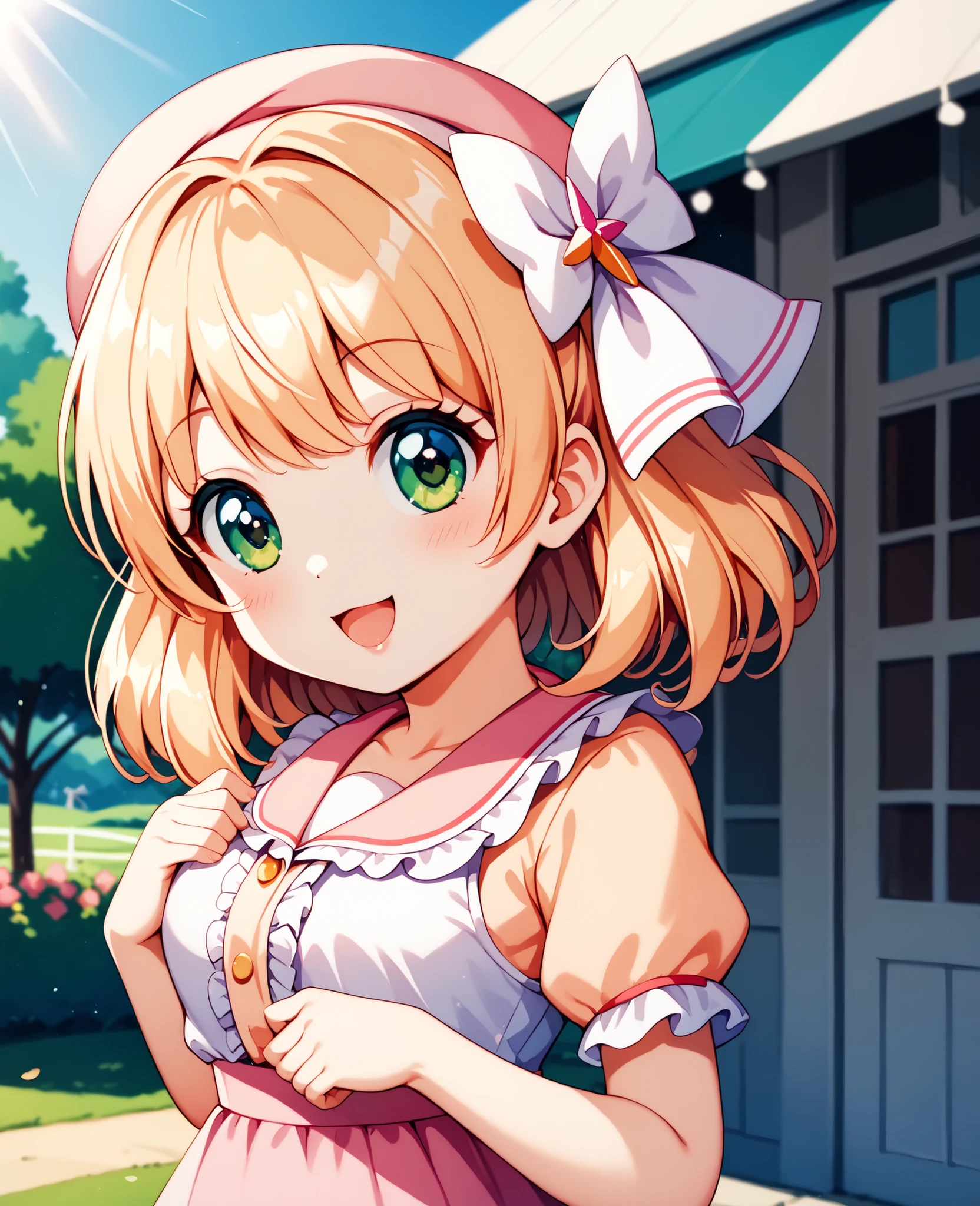 windmill tulips canal cute girl Highest Quality masterpiece