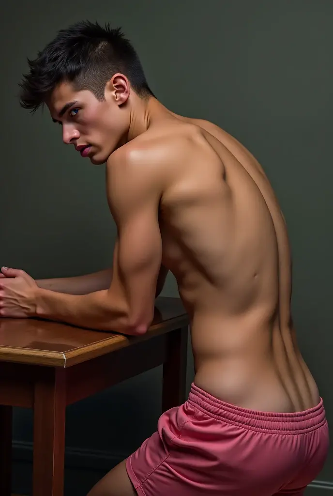 Adolescente com cabeca grande, Shirtless tattooed body in a marijuana plantation smoking a joint