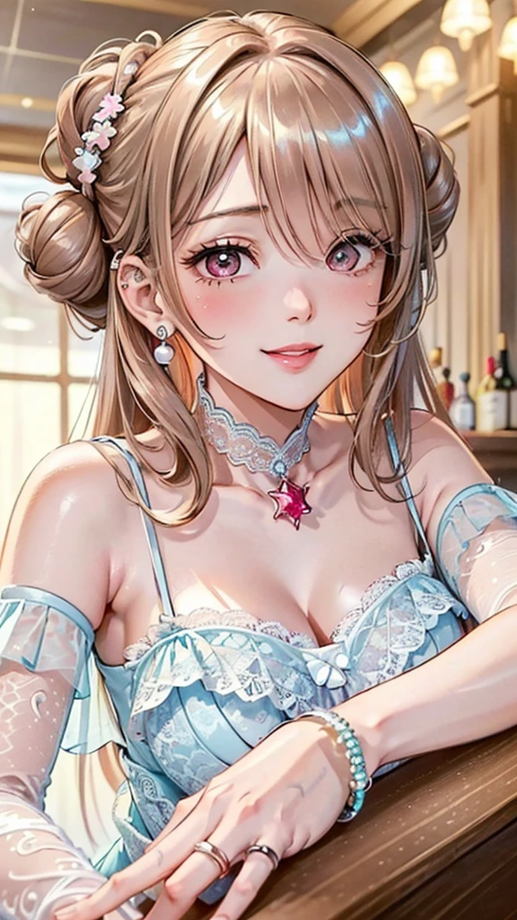 (score_8, score_8_up,masterpiece,highest quality,Perfect ???????,Exquisite detailed,1.3)(realistic:1.4)1 girl,ryza,cute face,busty(half closeeyes:0.3)