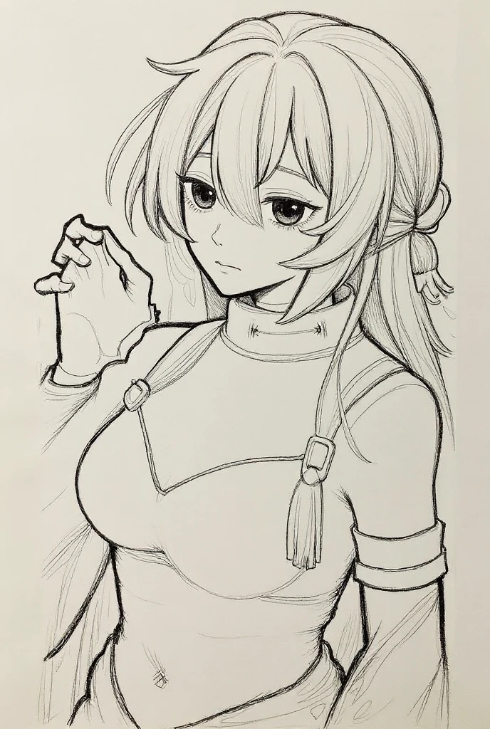 drawing of a woman with a knife and a paper, line sketch!!, thick outline, thick outlines, anime sketch, heavy outlines, clean anime outlines, outlined!!!, rough sketch, line sketch, detailed but rough, female protagonist 👀 :8, thick line art, thick ink lines, thick lineart, ink outlines, outline sketch, thick line ink --auto --s2