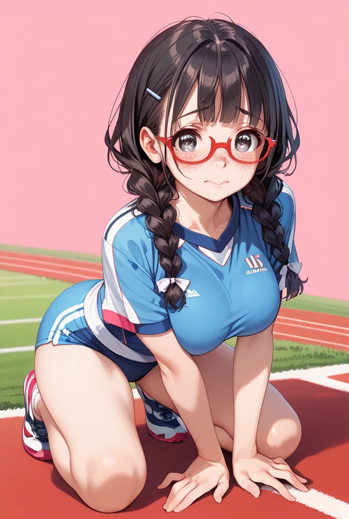 ((best quality)), ((masterpiece)), (detailed), 1girl, sexly, ChinatsuKano,
Swimwear,
High school gymnasium,
embarrassed, seductive smile,
(extreme close-up of thigh:1.5), (The view is from very close below:1.5), Pushing hips forward, (sitting), Open legs wide, spread legs, hands on own hips,
比基尼, track jacket,