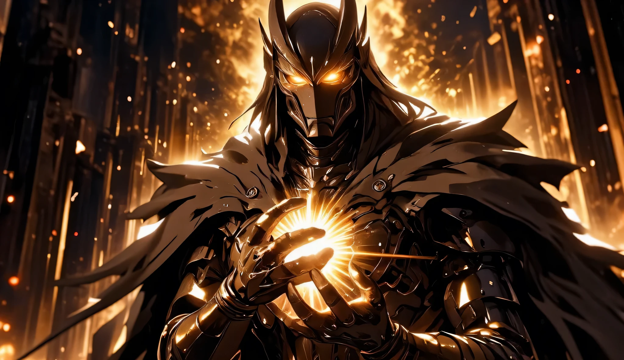 Lord Sauron relishes over the one ring, in the far reaches of the mountain of fire