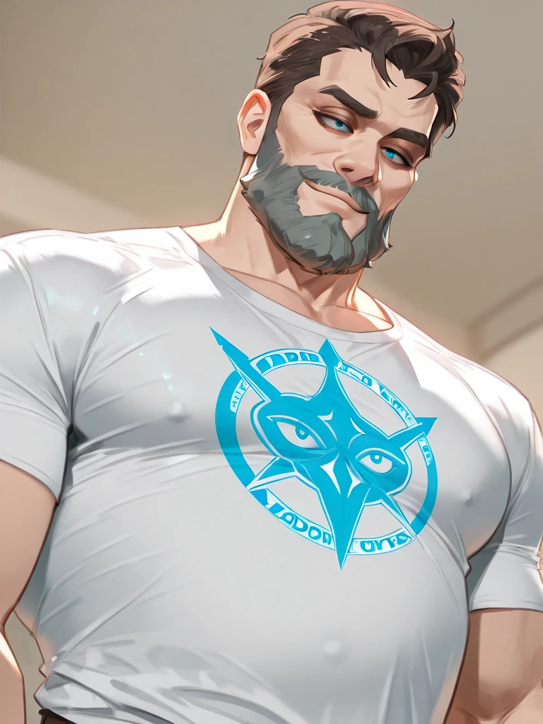 best quality, masterpiece, hyper realistic, extremely detailed, pov from viewfinder, in dark alleyway, gay, homoerotic, extremely handsome 40-year old man, bearded, semi erect bulge, dark cinematic lighting, extremely dramatic shadows, perfect fingers, perfect hands, perfect face, perfection, no signature, no logo