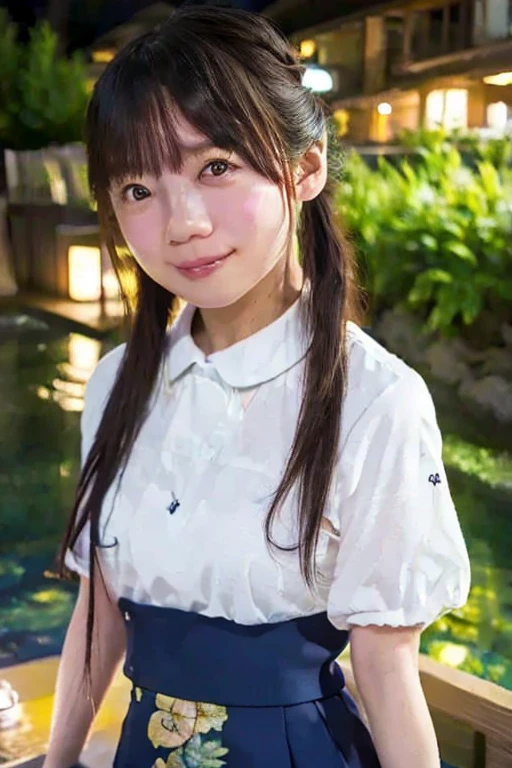 Kanna Hashimoto、High quality、Very cute、Soaking in a hot spring
