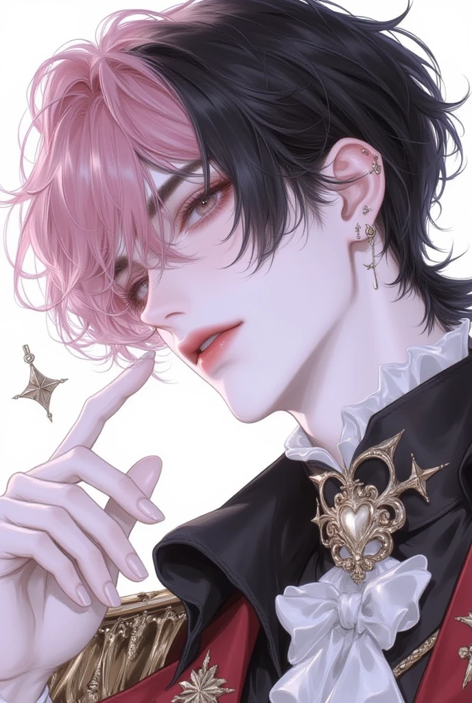 ((male:1.5)),(forehead mark),(black hair:1.2),((Devil horns:1.2)),(Creamy face:1.5),((A room with a sexy atmosphere:1.25)),(nsfw:1.3),((high quality:1.1)),((beautiful image:1.1)),Close-up of face,(blush,Falling into Pleasure:1.3),((Open leg flexion:1.1)),(Looking up:1.35)