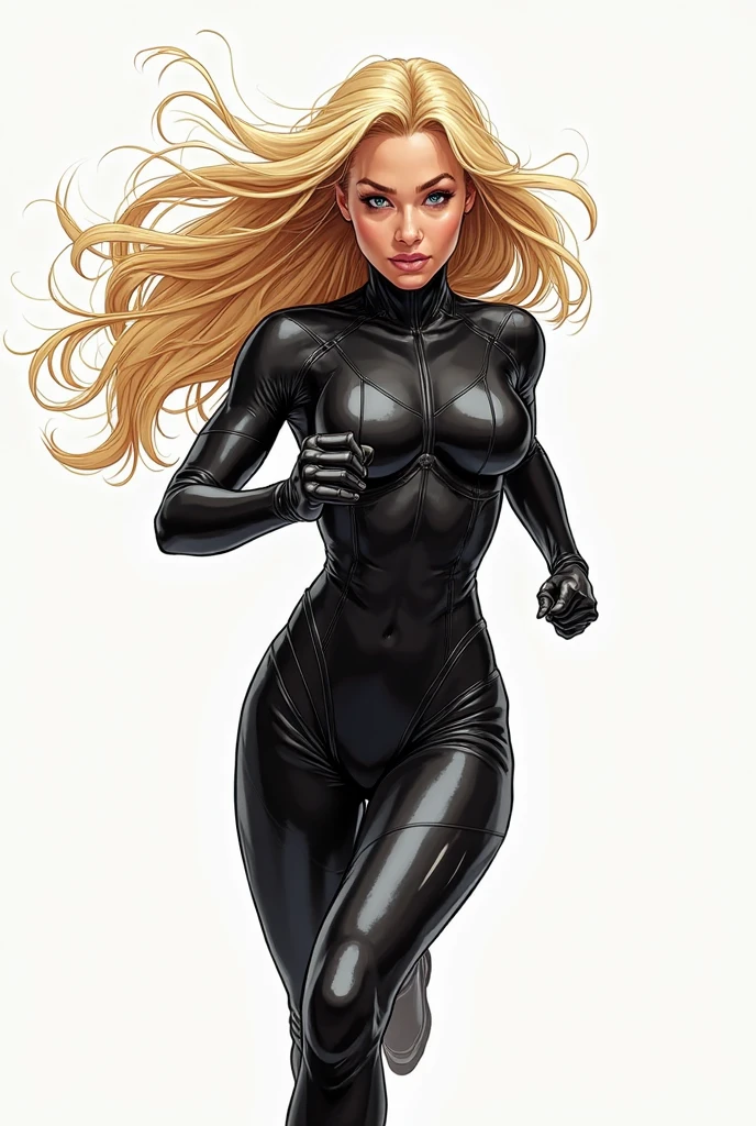 alta qualidade, mulher, hair blonde, na cidade, dinamic poses, olhos azuis, bodysuit