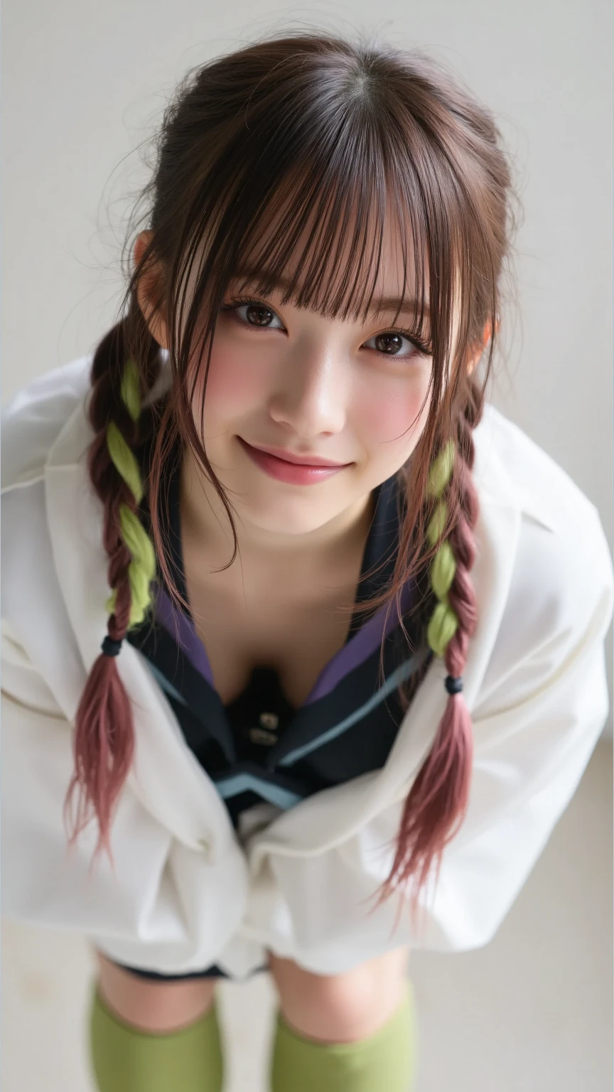 beautiful (zxzxberna), intricate colorful hair with , sunlight, beautiful lighting, vibrant lighting, intricate, highly detailed, elegant, smooth, by Ruan Jia and Artgerm and Anton Fadeev,