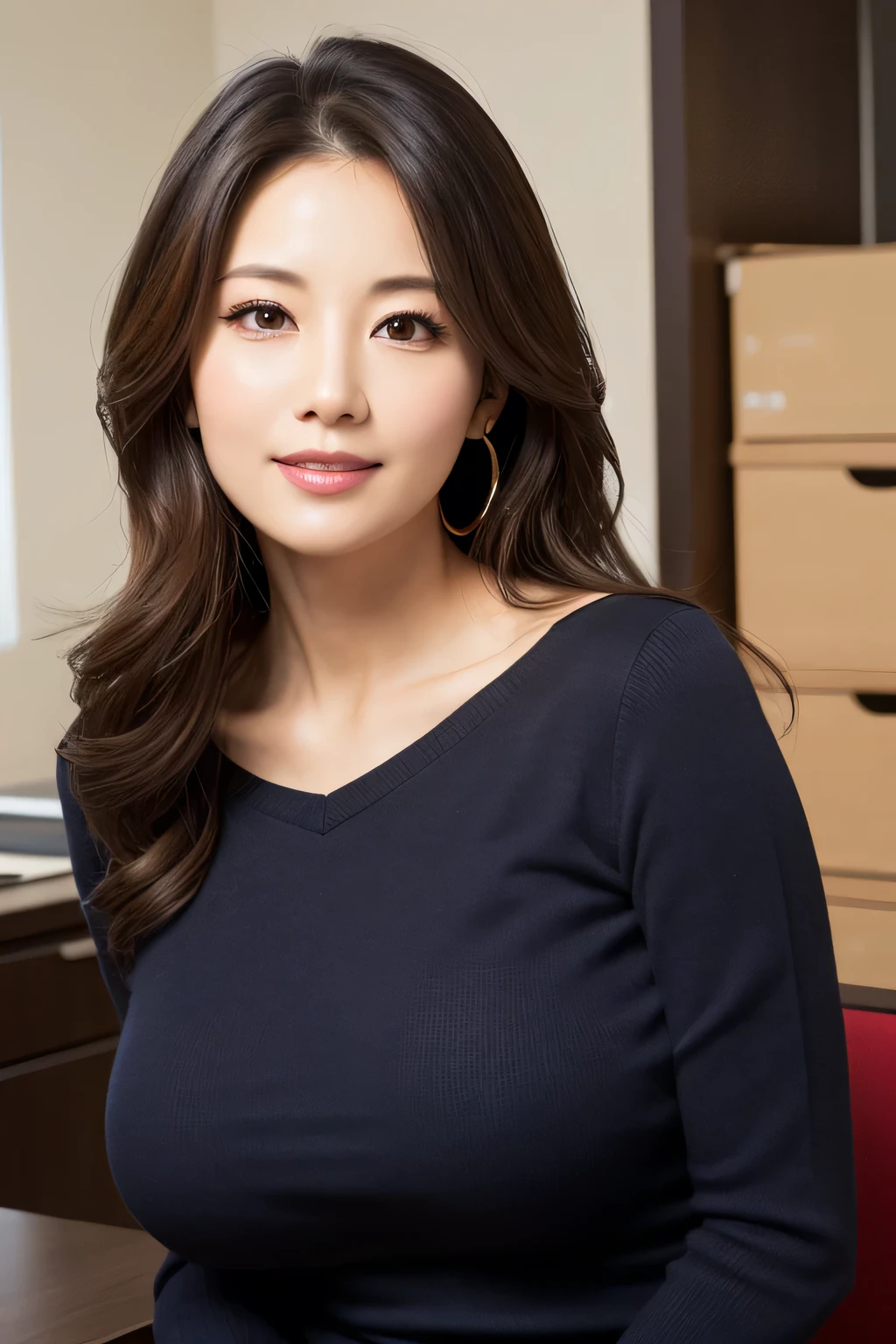(High reality photograph, high resolusion photograph, super detailed face, detailed eyes) Skinny Japanese lady, 40 years old, cute face, various face expression, black long hair, skinny figure, medium breasts, very thin waist, cheongsam, full-body photo, alone in a photo