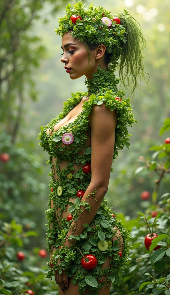 female ivy/human mix plantmorph ((plantmorphic:1.5))